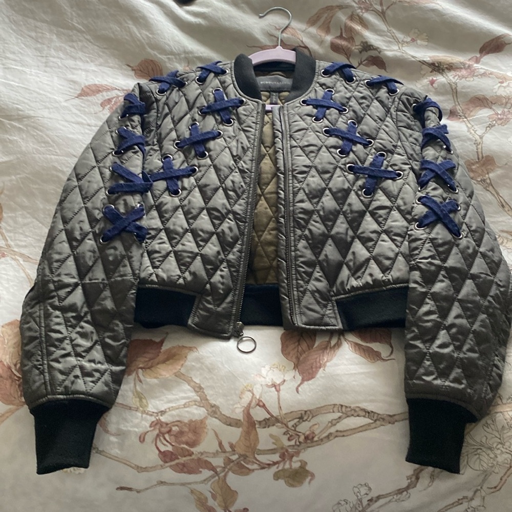 BcBg max Azria bomber jacket 
 size xxs fits as a small
